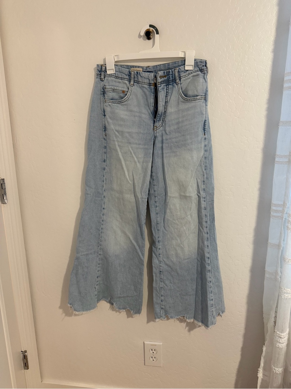 Pilcro Light Blue Wide-Leg Flare Jeans